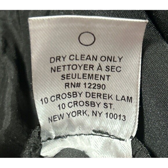 Derek Lam Crosby Black Ankle Zipper Split Hem Dress Pants Work Classic Size 10 - Picture 13 of 13